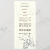 Pine Cones Rustiek Zilver en Bruin Programma (Achterkant)