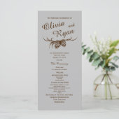 Pine Cones Rustiek Zilver en Bruin Programma (Staand voorkant)