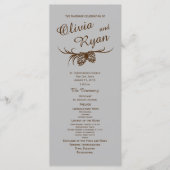 Pine Cones Rustiek Zilver en Bruin Programma (Voorkant)