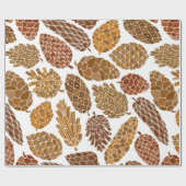 Pine cones seamless pattern cadeaupapier (Vlak)