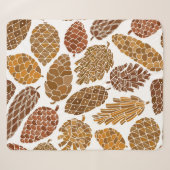 Pine cones seamless pattern sherpa deken (Voorkant (horizontaal))