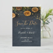 Pine Cones, sterren opslaan datum Save The Date (Staand voorkant)