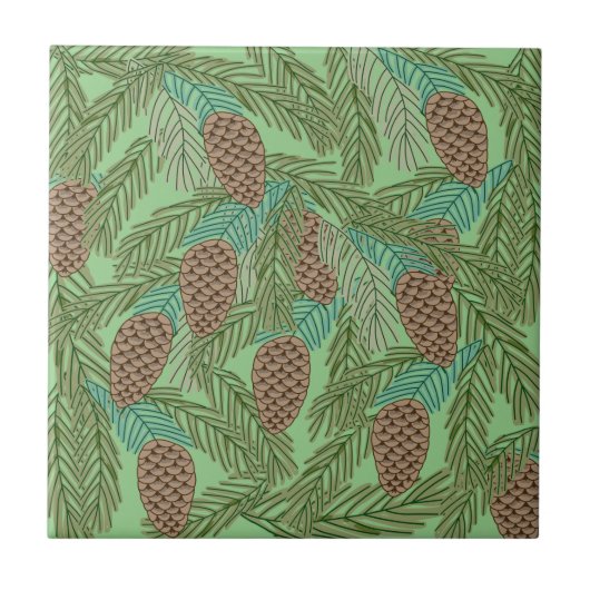 Pine Cones Tegeltje (Voorkant)