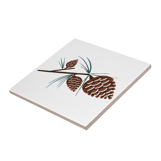 Pine Cones Tegeltje (Zijkant)