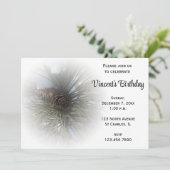 Pine Cones Winter Birthday Party Kaart (Staand voorkant)