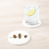 Pine Cones Zandsteen Onderzetter (Zijkant)