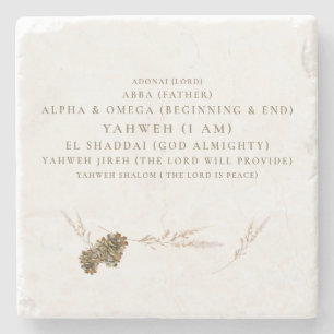 Pine ConesDe namen van God Christelijk Stenen Onderzetter