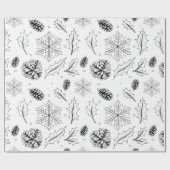 Pine Corn Leaves boom sneeuwvlokken seizoensgebond Cadeaupapier (Vlak)
