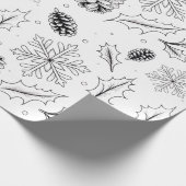 Pine Corn Leaves boom sneeuwvlokken seizoensgebond Cadeaupapier (Hoek)