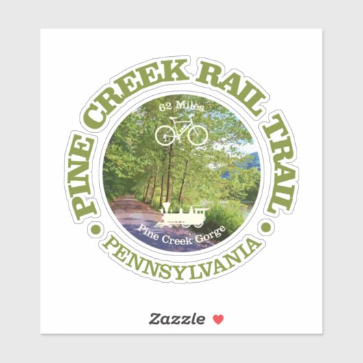 Pine Creek Rail Trail (fietsen c) Sticker (Vel)