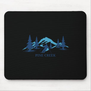 Pine Creek Wyoming Ski Resort Skiër Muismat