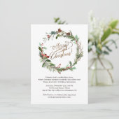 Pine de couronne de Noël Berry Holly Invitation de (Debout devant)