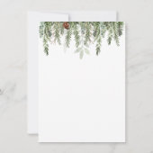 Pine de couronne de Noël Berry Holly Invitation de (Dos)
