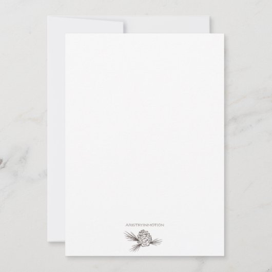 Pine de Vacances Faire-part de mariage (Dos)