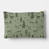 Pine Deer Lake Life - salie groen bos patroon. Etui (Achterkant)