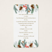 Pine d'hiver Berry Cone Frontière Photo funéraire  (Dos)