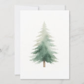 Pine d'hiver Noël Arbre d'eau Carte de vacances (Devant)