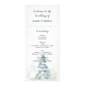 Pine d'hiver Romance Programme de mariage Cartes (Devant)