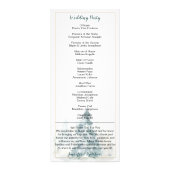 Pine d'hiver Romance Programme de mariage Cartes (Dos)