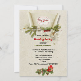 Pine elegante geschenken en beige Kerstmis Kaart