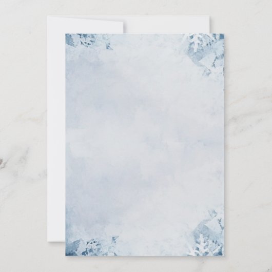 Pine en Bell Winter Geheime Kerstfeest Kaart (Achterkant)