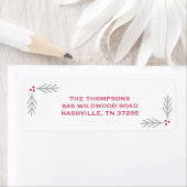 Pine en Berry Holiday Return Address Label (Insitu)