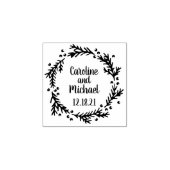 Pine en bessen rustieke krans | Bruiloft Rubberstempel (Afrduk)