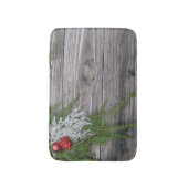 Pine en Weathered Wood met kerstmis Badmat (Voorkant Verticaal)