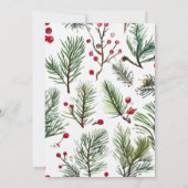 Pine et Berries Rustic Holiday Carte de voeux (Dos)