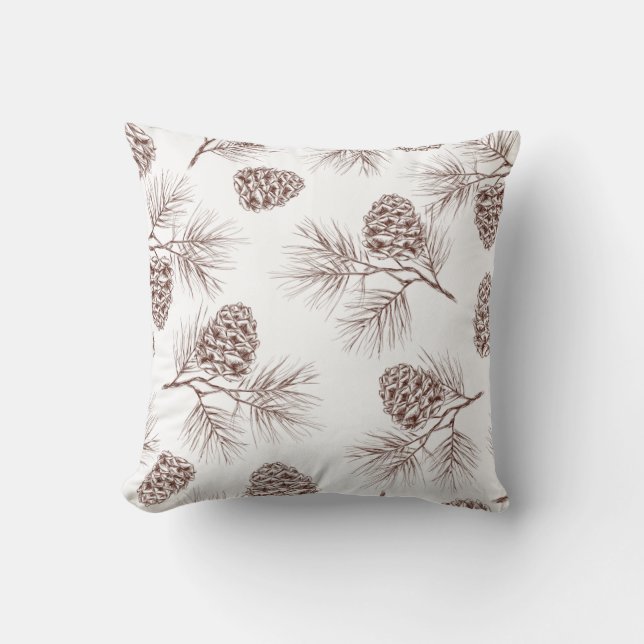Pine fir kerstboomcedar spruce cons kussen (Voorkant)