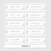 Pine Foliage Mariage Étiquettes de adresse invités (Feuille)