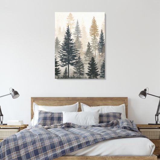 Pine Forest Canvas Afdruk (Insitu (Slaapkamer))