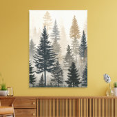 Pine Forest Canvas Afdruk (Insitu (Woonkamer))