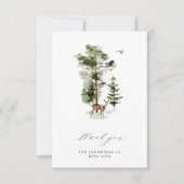 Pine Forest Cher Baby shower Carte de remerciement (Devant)