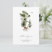 Pine Forest Cher Baby shower Carte de remerciement (Debout devant)