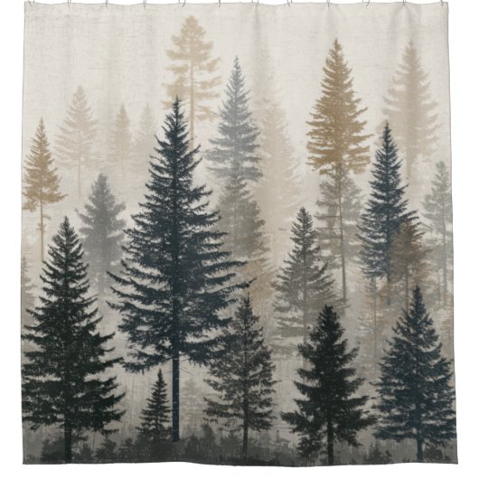 Pine Forest Douchegordijn (Voorkant)