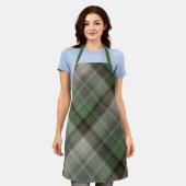 Pine Forest Groen en Bruin Plaid Schort (Gedragen)