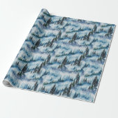 Pine Forest in de sneeuw Cadeaupapier (Uitgerold)