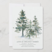 Pine Forest Kerstfeestdag Kaart (Voorkant)