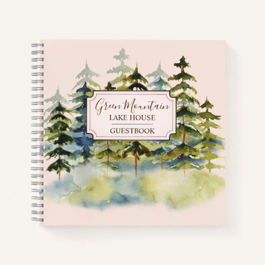 Pine Forest Lake House Gastenboek Notitieboek (Voorkant)