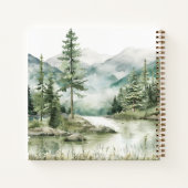 Pine Forest Lake Landscape House Cabin Guest Book Notitieboek (Achterkant)