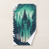 Pine Forest Landscape Bad Handdoek (Handdoek)