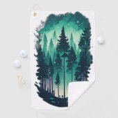 Pine Forest Landscape Golfhanddoek (Insitu)