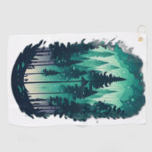 Pine Forest Landscape Golfhanddoek (Horizontaal)