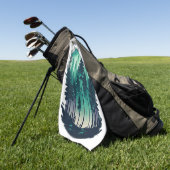 Pine Forest Landscape Golfhanddoek (Groen)