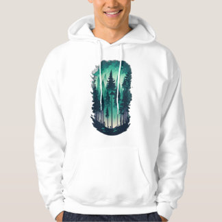 Pine Forest Landscape Hoodie met capuchon