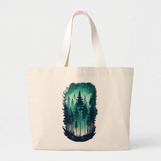 Pine Forest Landscape Jumbo Tas (Voorkant)