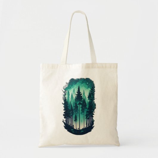 Pine Forest Landscape Tote Bag (Voorkant)