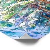 Pine Forest Paysage Accueil Décor Poster (Coin)