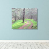 Pine Forest Road Canvas Afdruk (Insitu (Houten vloer))